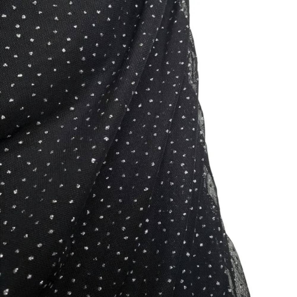 Lucy In The Sky Womens Larissa One Shoulder Glitter Mesh Mini Dress Size XS - Picture 6 of 7